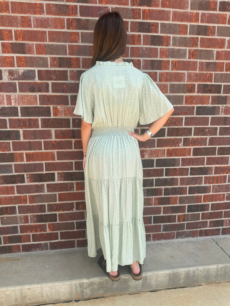 Polka Dot Summer Midi Dress