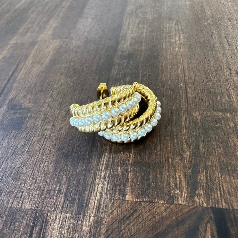 My Lady Pearl Mix Hoop Earrings