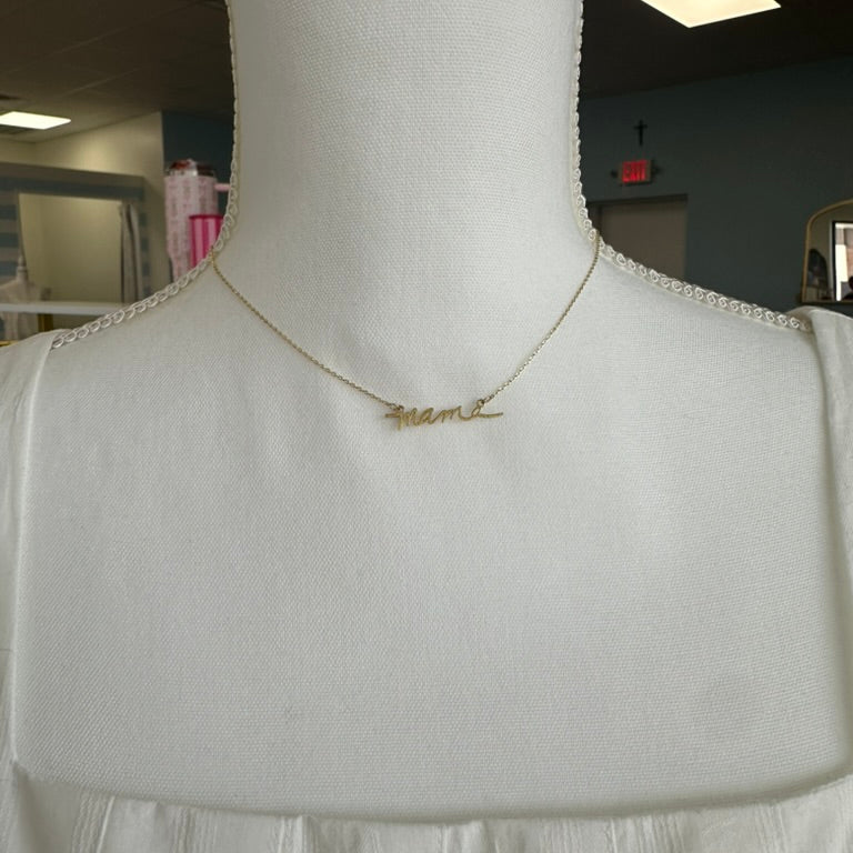 Mama Script Necklace