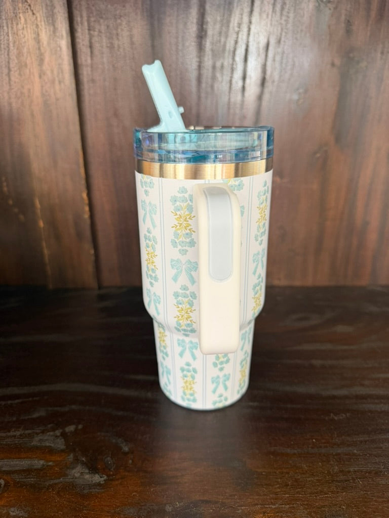 20 oz Lifestyle Flip Straw Tumbler–Oh So Fancy Blue