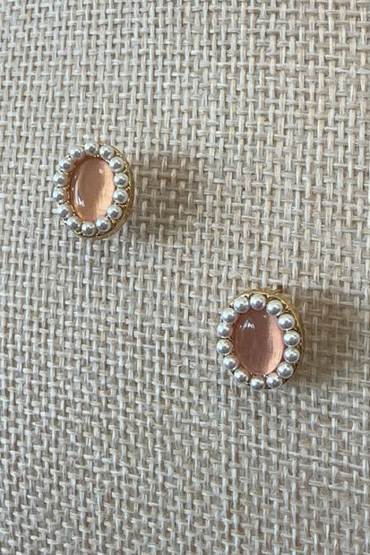 Charming Vintage Cat Eye Stone Drop Earrings
