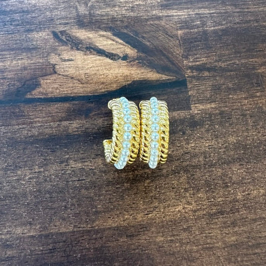 My Lady Pearl Mix Hoop Earrings
