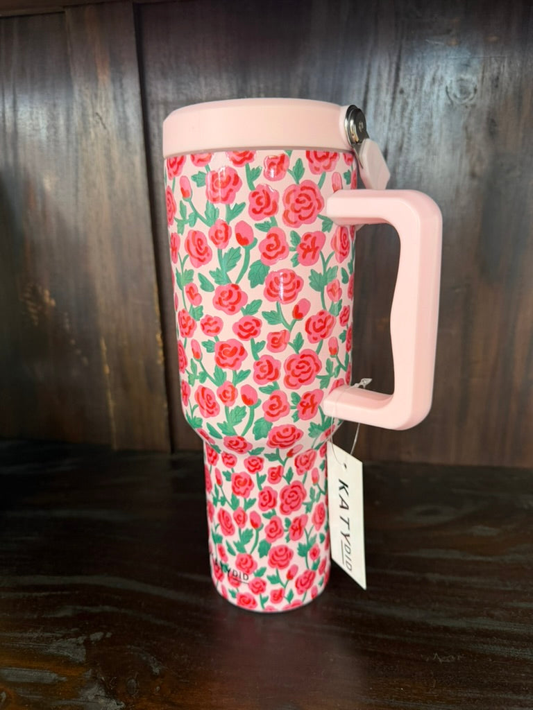 Whimsical Roses Stainless Steel Tumbler
