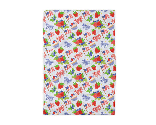 Strawberry Flag Kitchen Towel