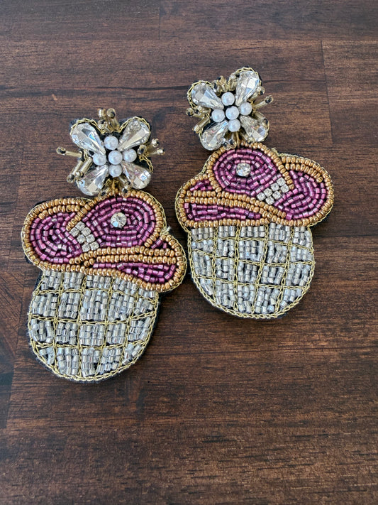 Disco Cowgirl Beaded Earrings
