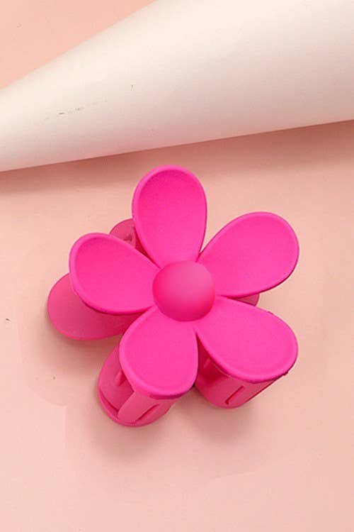 Oversize Matte Flower Claw Clip