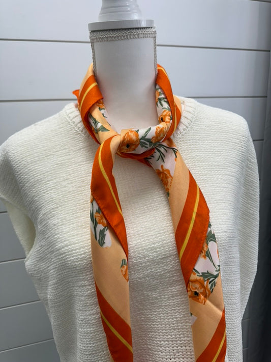 Oversized Floral Print Bandana Scarf Wrap