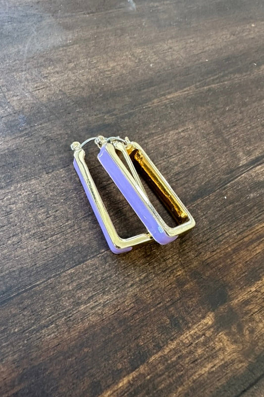 Rectangle Huggie Hoop Earrings