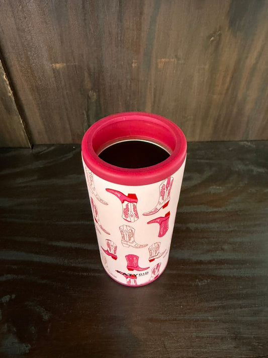 Light Pink Western Boots Can Cooler Insulator