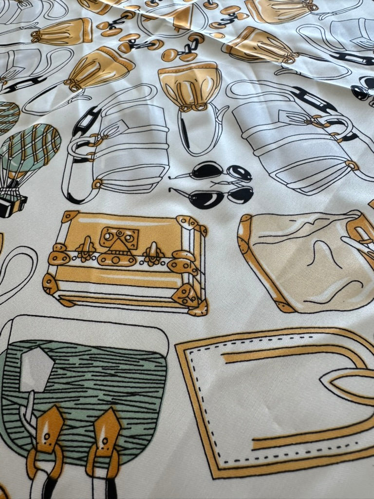 Chic Fashion-Inspired Square Silk Texture Scarf