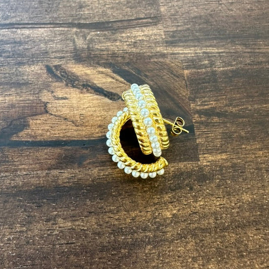 My Lady Pearl Mix Hoop Earrings