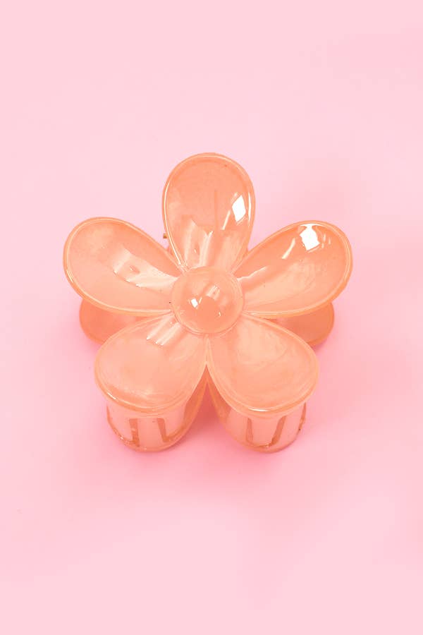 Oversize Matte Flower Claw Clip