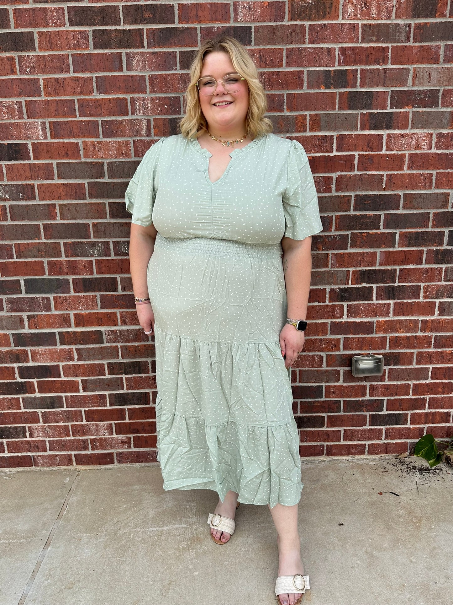 Polka Dot Summer Midi Dress
