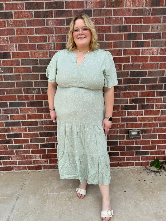 Polka Dot Summer Midi Dress