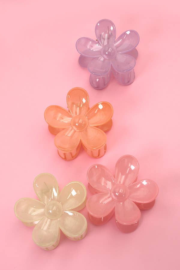 Oversize Matte Flower Claw Clip