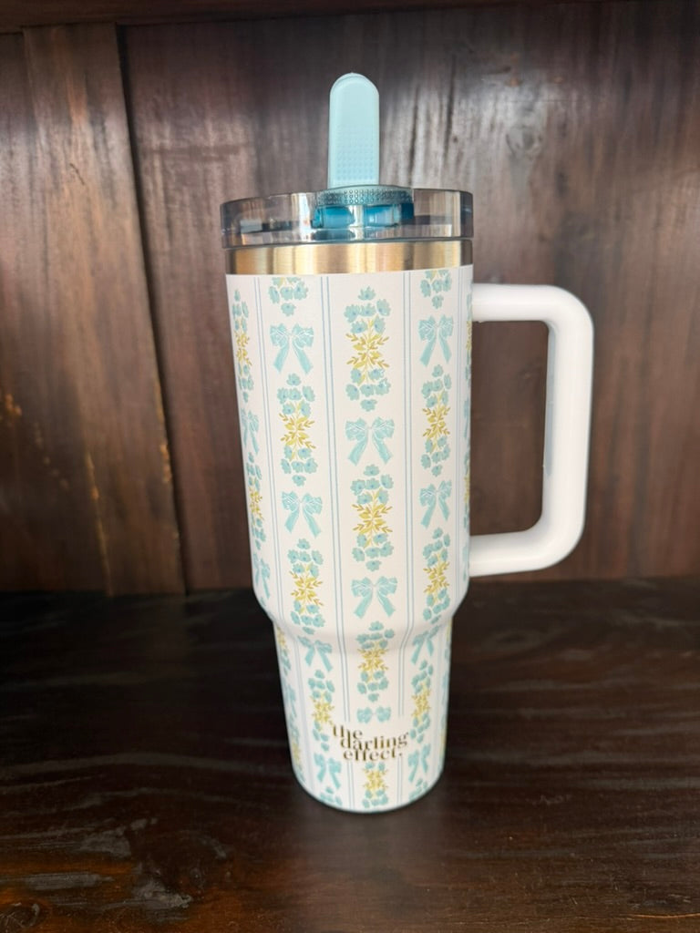 40 oz Lifestyle Flip Straw Tumbler–Oh So Fancy Blue
