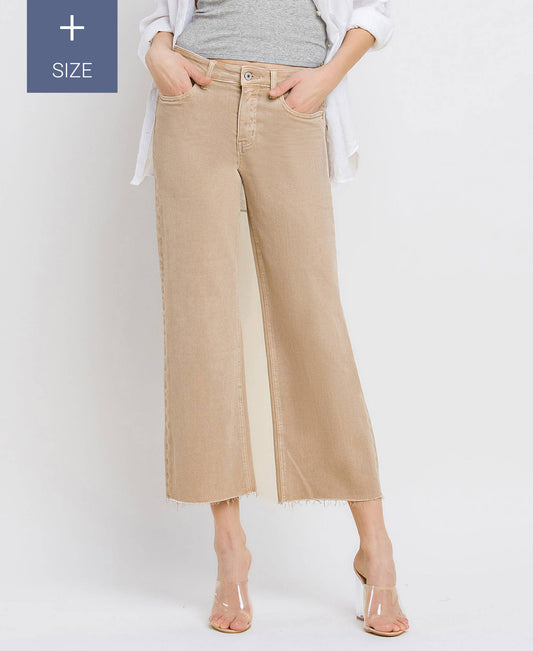 High Rise Crop Wide Leg - Plus Size