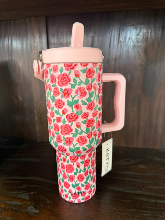Whimsical Roses Stainless Steel Tumbler