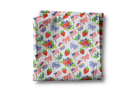 Strawberry Flag Kitchen Towel