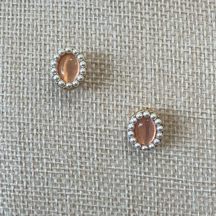 Charming Vintage Cat Eye Stone Drop Earrings