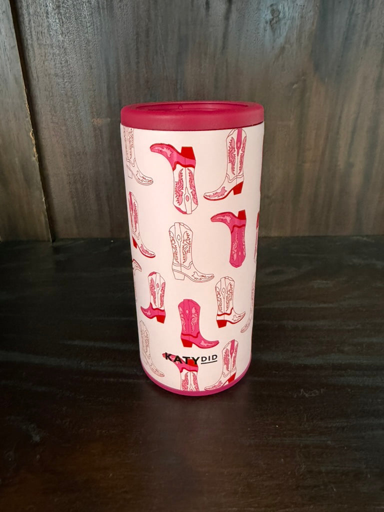 Light Pink Western Boots Can Cooler Insulator