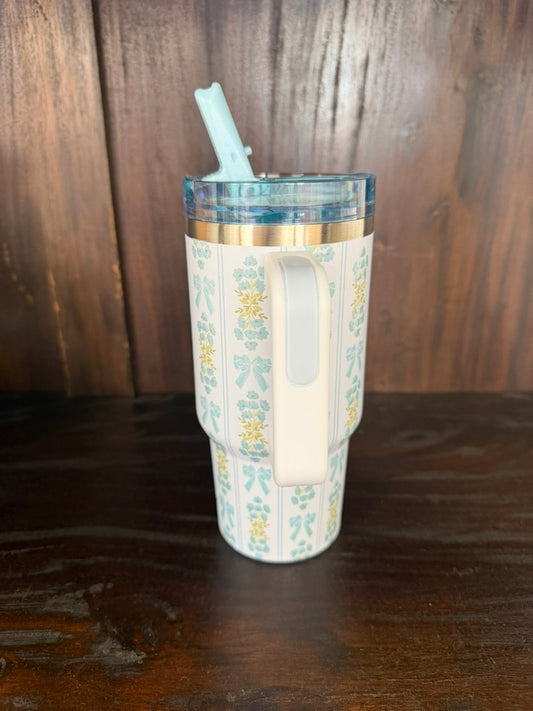 20 oz Lifestyle Flip Straw Tumbler–Oh So Fancy Blue