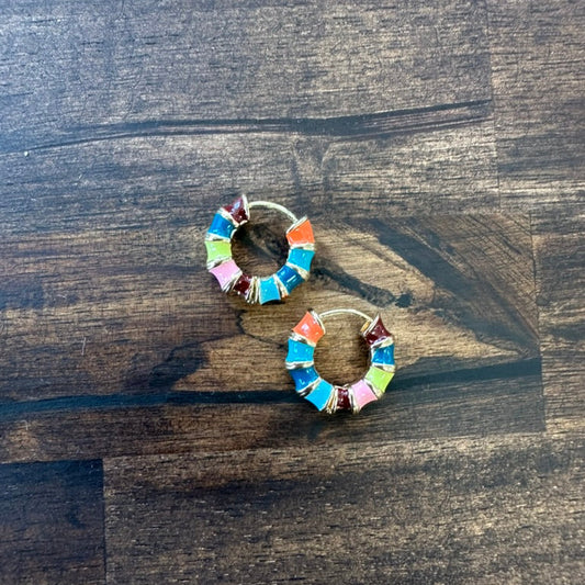 Artisan Vintage-Inspired Colorful Drop Earrings