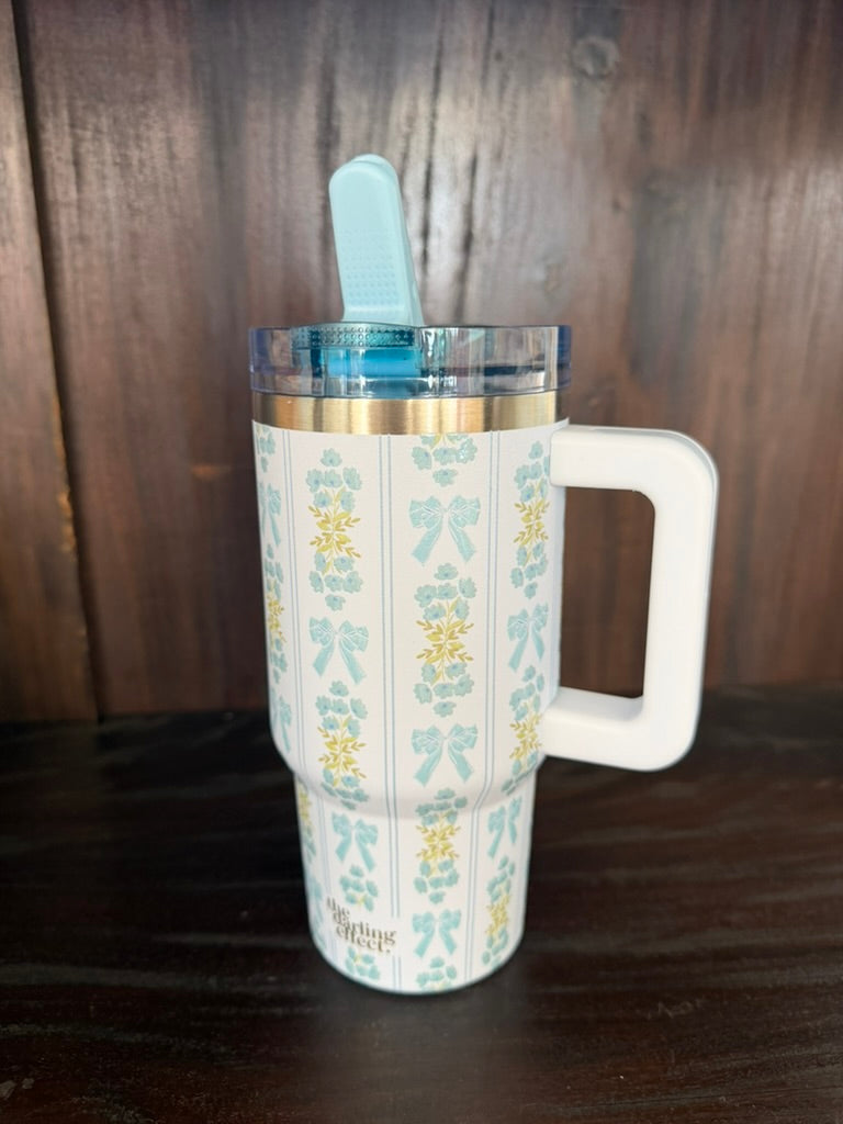 20 oz Lifestyle Flip Straw Tumbler–Oh So Fancy Blue