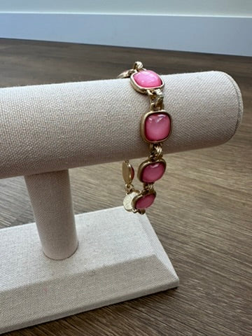 Cushion Stone Link Bracelet