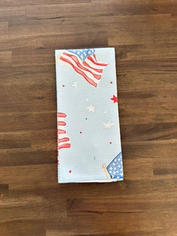 Red White Blue Flag Kitchen Towel