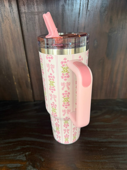 40 oz Lifestyle Flip Straw Tumbler–Oh So Fancy Pink
