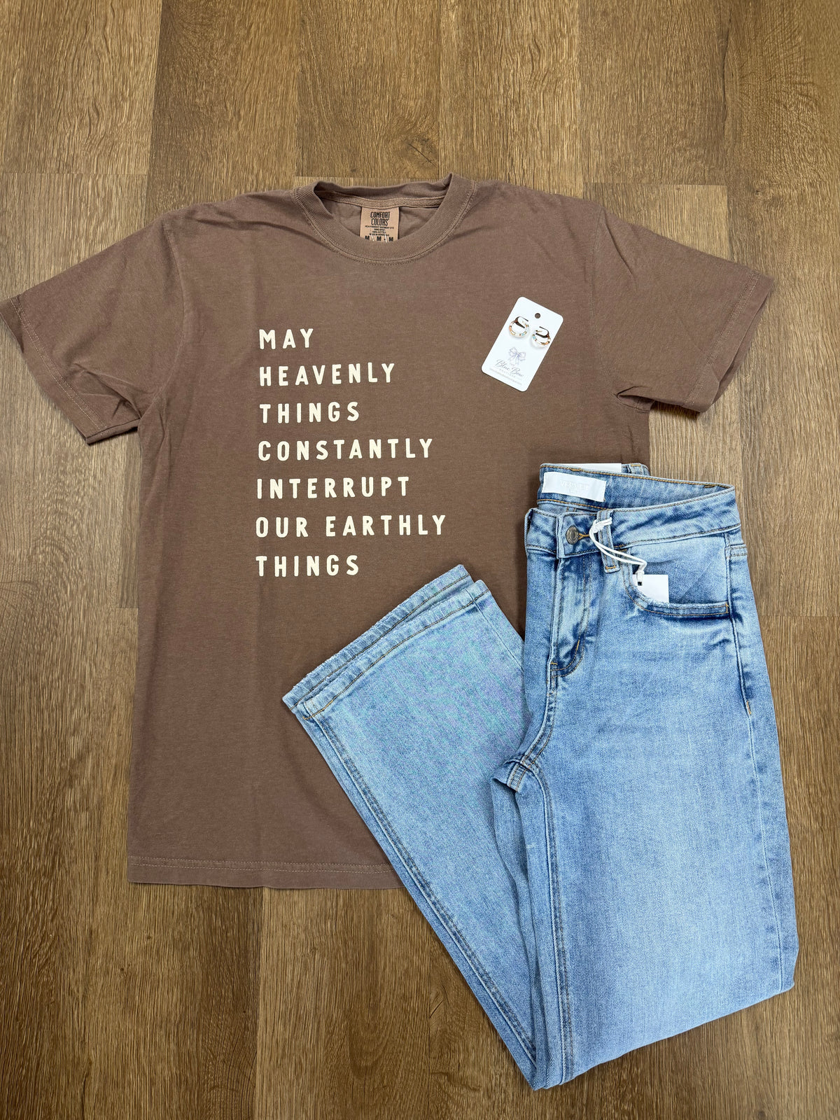 Heavenly Things Tee- Vintage Brown