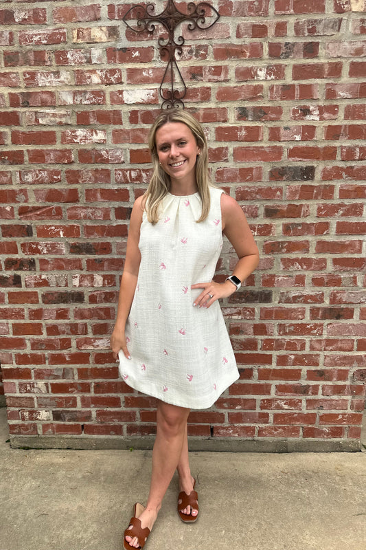 Playful Lightweight Tweed Mini Dress
