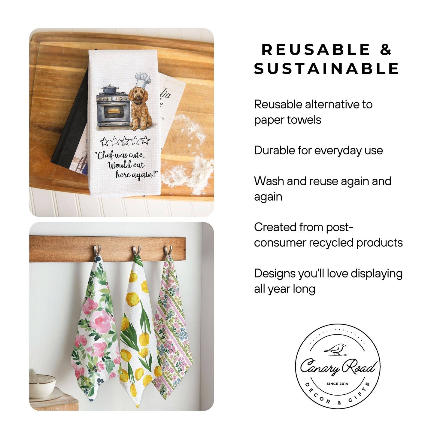 Strawberry Flag Kitchen Towel