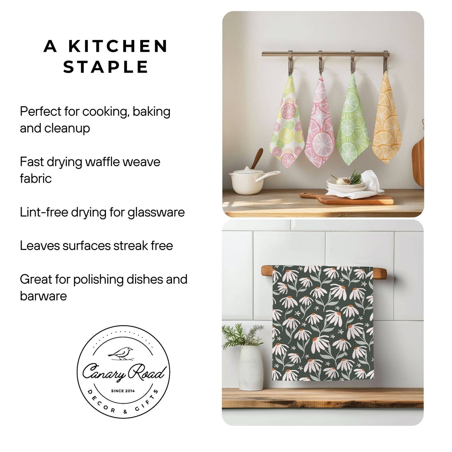 Strawberry Flag Kitchen Towel