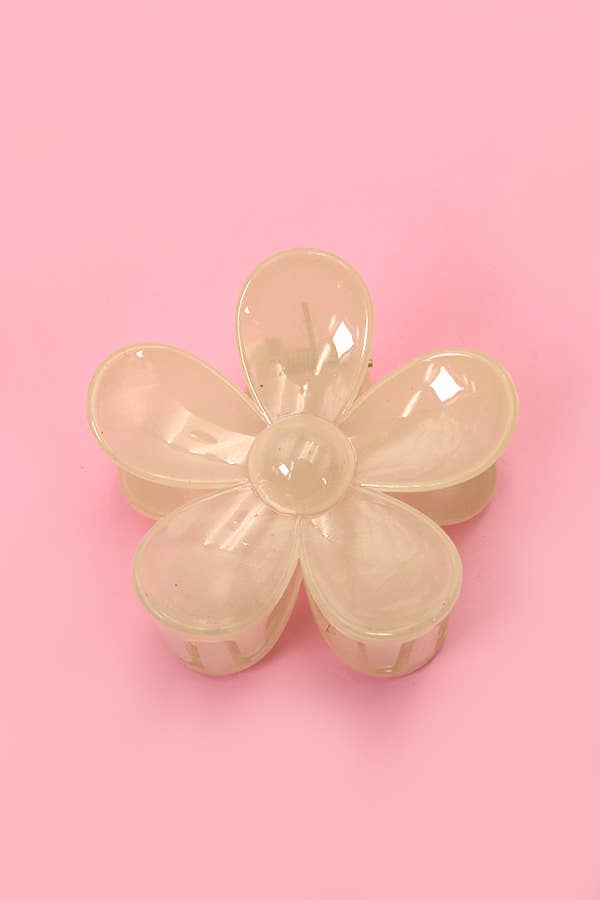 Oversize Matte Flower Claw Clip