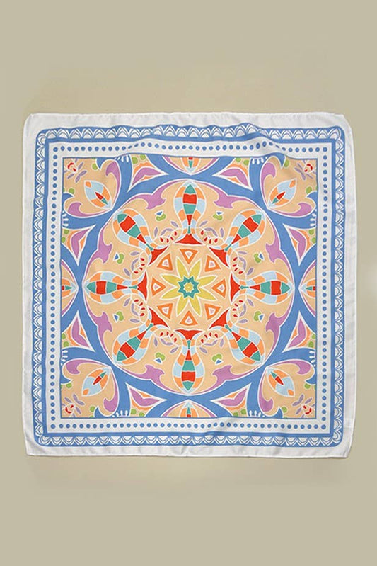 Tribal Print Silky Bandana Scarf