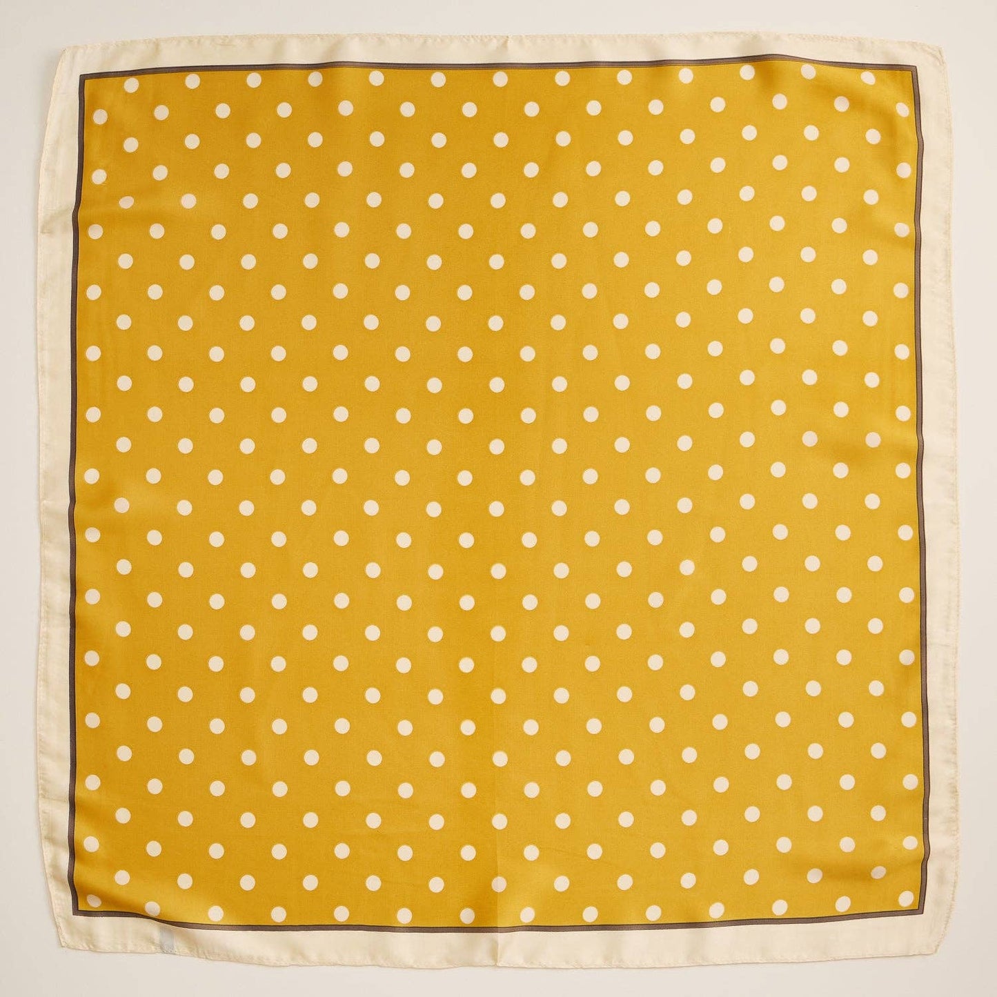 Vintage-Inspired Polka Dot Silk Texture Square Scarf