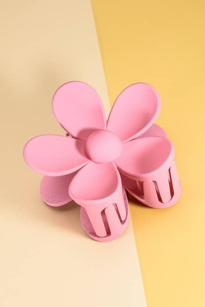 Oversize Matte Flower Claw Clip