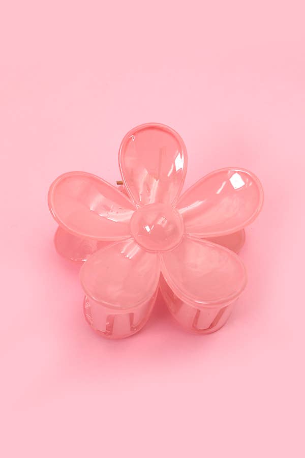 Oversize Matte Flower Claw Clip