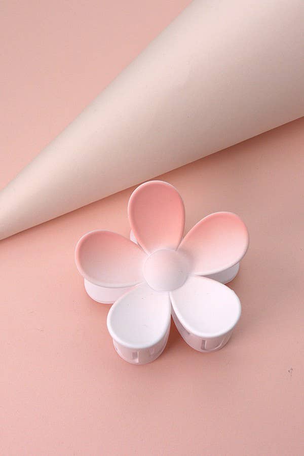 Oversize Matte Flower Claw Clip